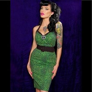 🦄 Deadly Dames Psychobilly Pencil Dress EUC